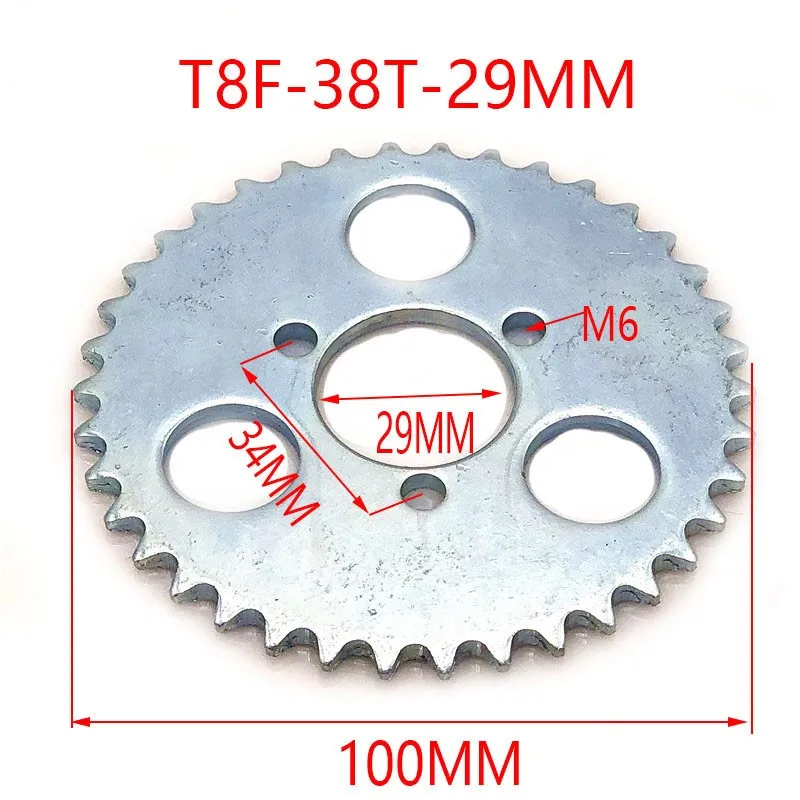 38 зуб 38T T8F 29 мм задние звездочки мини Moto ATV Quad Dirt Pit Pocket гибридный велосипед 47cc 49cc