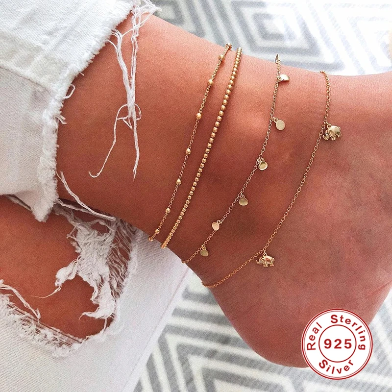 Браслеты ROXI для ног женские милые ножные браслеты из стерлингового серебра 925