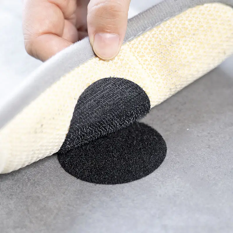 

Carpet Sofa Non-Slip Stickers, Non-Marking Strong Self-Adhesive Buckle Holder Dot Stickers 50 Mm Stitched Velcro 5-Piece Set