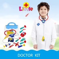 13 pcs children pretend play doctor toy set medical simulation medicine chest kit with sound light parent child interactive game