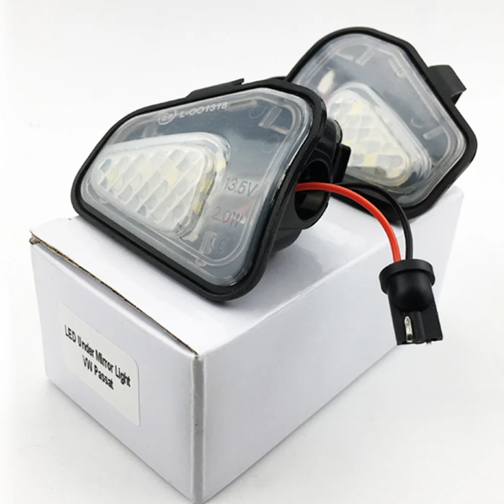 2Pcs LED Side Mirror Puddle Light Lamp No Error For EOS Passat B7 CC Scirocco Jetta Golf 6 Touran 10 Lexus LX470 GX470 | Автомобили и
