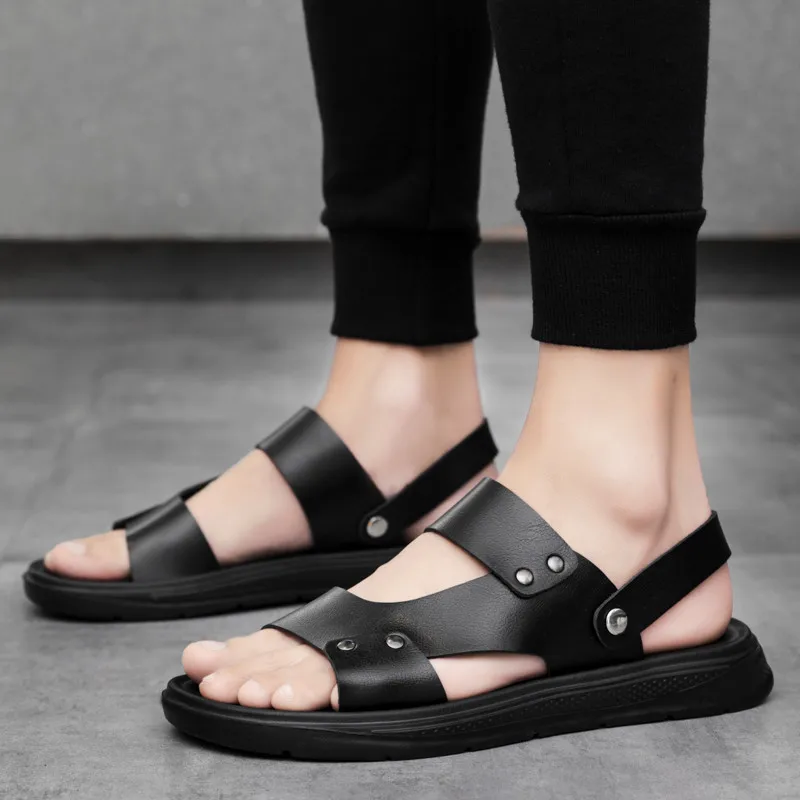 

Luxury Indoor Slippers High Quality Men's Light Wear-resistant Summer Shoes Non-slip Bathroom Men Breathable Famous Brand