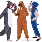 Пижама-кигуруми женская домашняя, комбинезон с рисунком животного, акулы, кигуруми, единорог, забавная милая, синяя