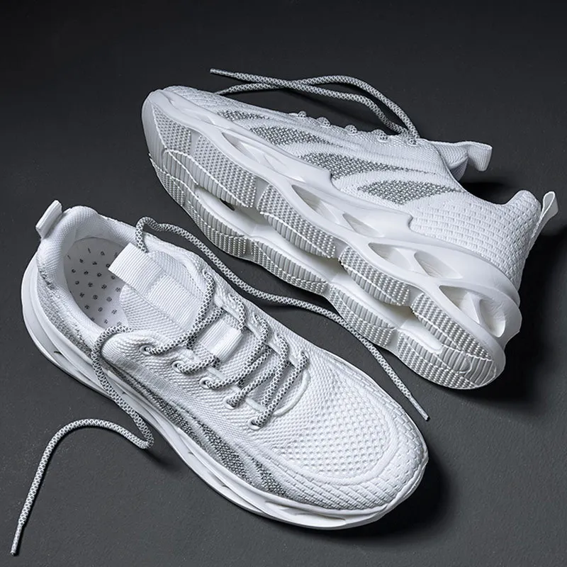 

Men Breathable Mesh Sneakers Flying Shoes Trainers Mens Lightweight Running Sport Shoe Outdoor Walking Sneaker Tennis Masculino