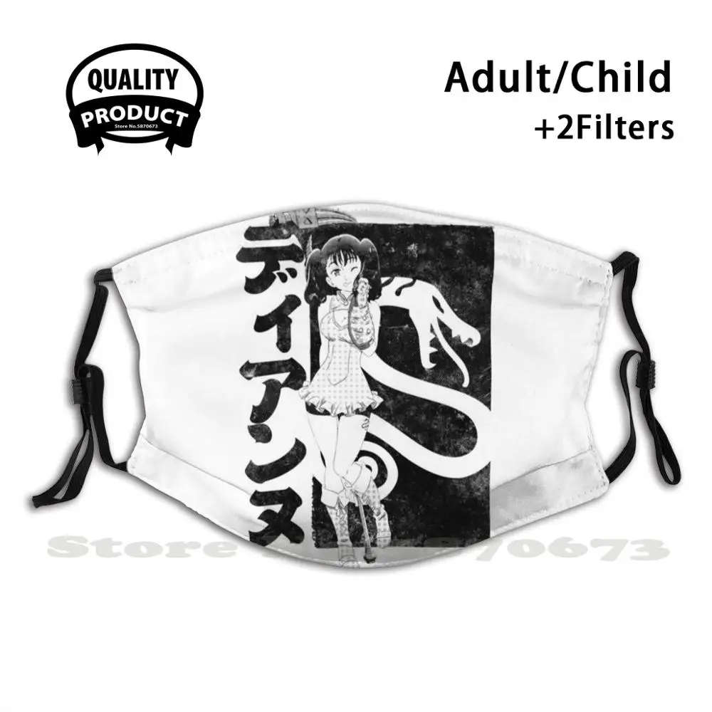 

Diane Of Envy ( Black ) Face Mask Washable Filter Summer Hot Sale Mouth Masks Seven Deadly Sins Seven Deadly Sins Deadly Sins