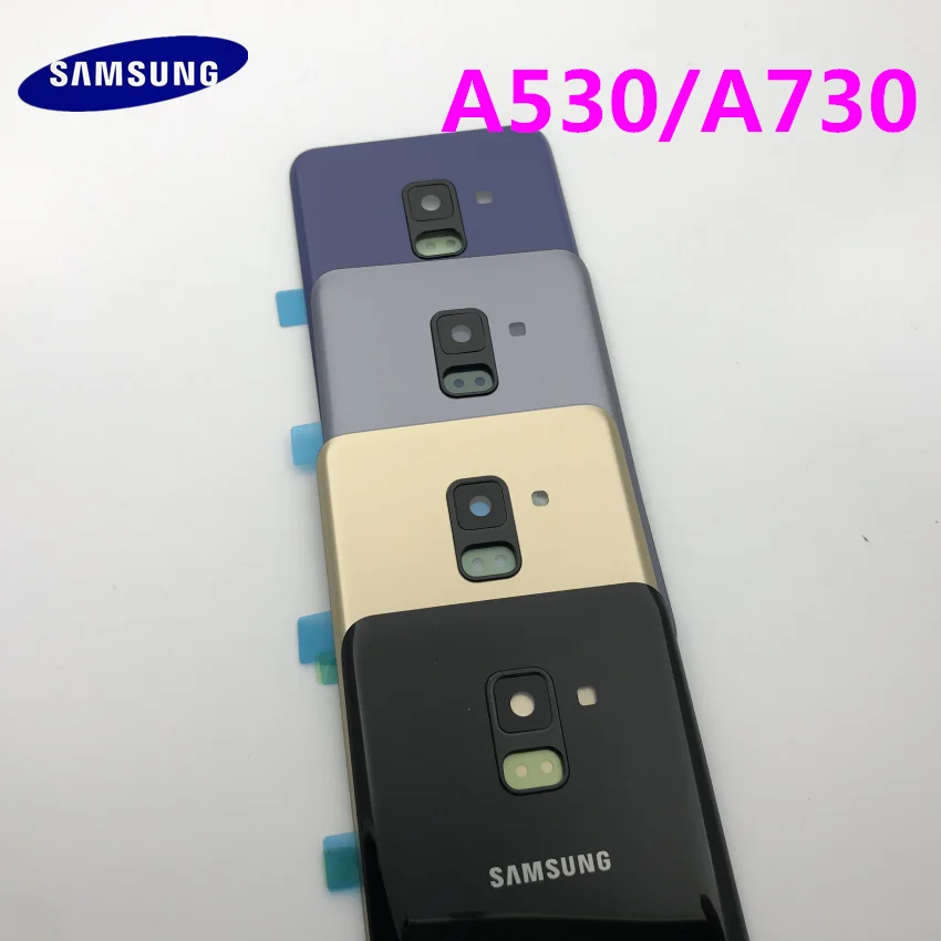SAMSUNG Galaxy A8 A8 plus A530 A730 Задняя стеклянная крышка для батареи задняя дверь корпус чехол для SAMSUNG A8 A8+ Задняя стеклянная крышка