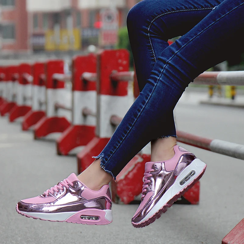 Sooneeya/женские кроссовки; обувь на плоской подошве; Zapatillas Deportivas Mujer; женская обувь на толстой мягкой подошве; обувь для бега, увеличивающая рост; Цвет Черный; zapatos mujer