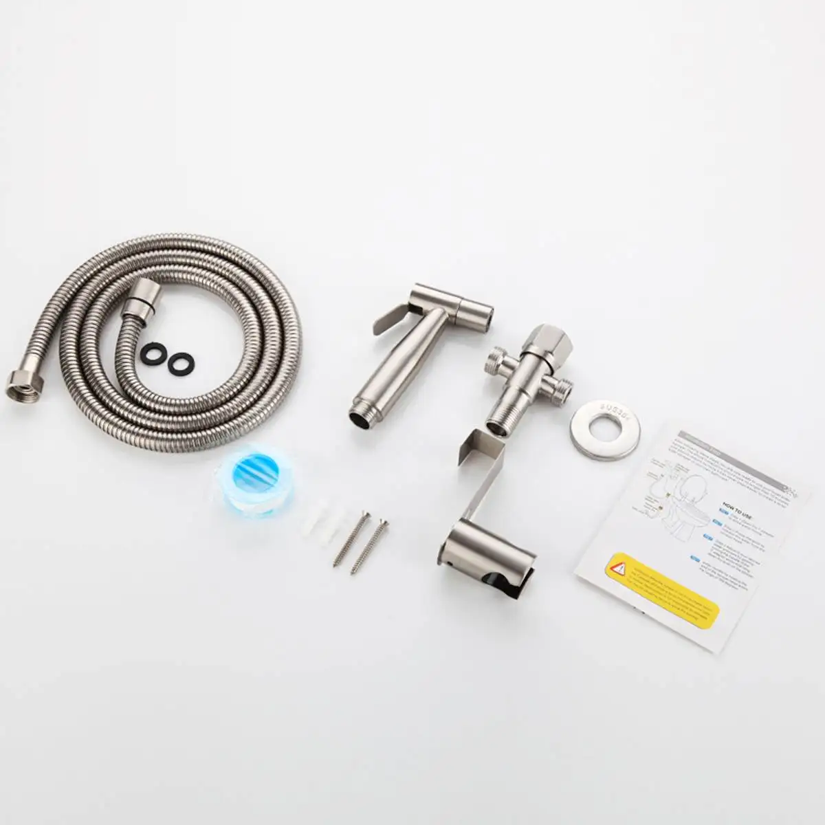 

Xueqin Handheld Toilet Bidet Sprayer Set Kit Stainless Steel Hand Bidet Faucet Bathroom Hand Sprayer Shower Head Self Cleaning