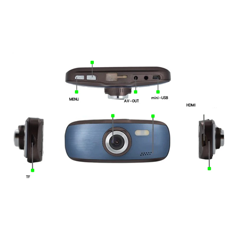 2 7 дюймовый автомобильный видеорегистратор камера DVR H200 широкий угол обзора 120