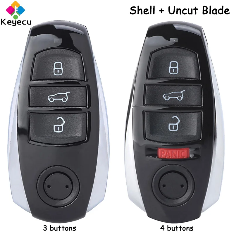KEYECU Smart Remote Car Key Shell Чехол с 3 4 кнопками брелок для Volkswagen VW Touareg 2011 2012 2013 2014 2015 2016 2017
