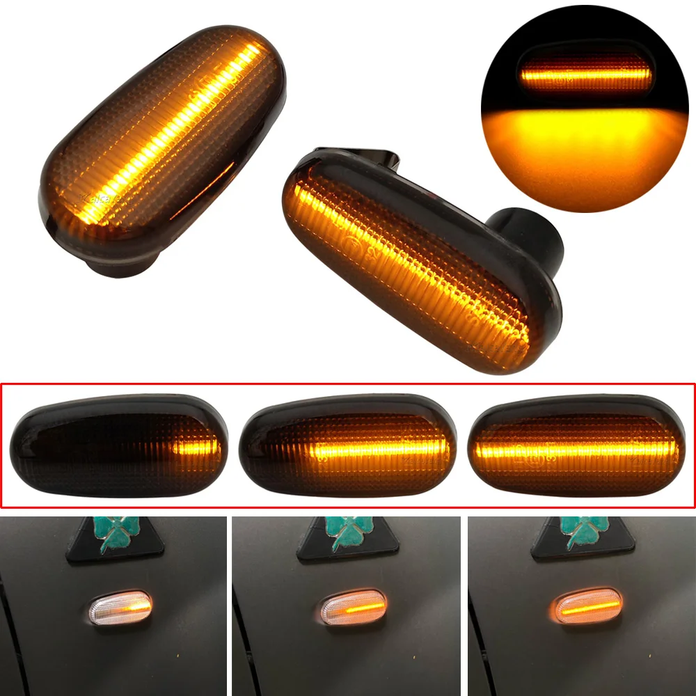 

2pcs Dynamic LED Side Marker Light For Alfa Romeo GT 147 937 MiTo 955 Fiat Bravo 198 Hatchback Arrow Turn Signal Blinker Lamp