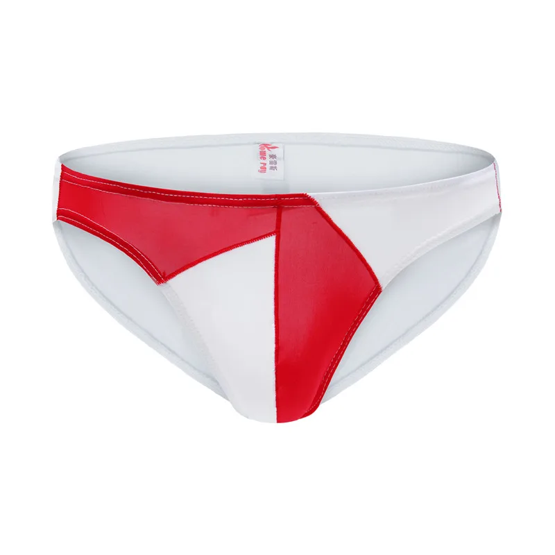 6PCS Men's Underwear Ice Silk Briefs Breathable Low Waist Patchwork Ultra-Thin Lingerie Fashion Breathless Briefs Male Panties