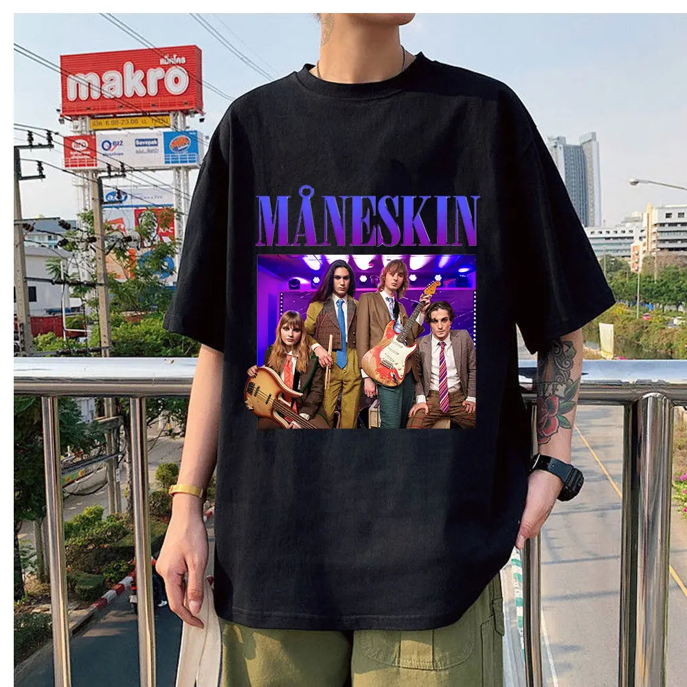 

Hot Sale New Style Tees Maneskin Printed Fashion Couple T-shirts Classic Summer Unique TShirts Oversize Unisex Oversized Clothes