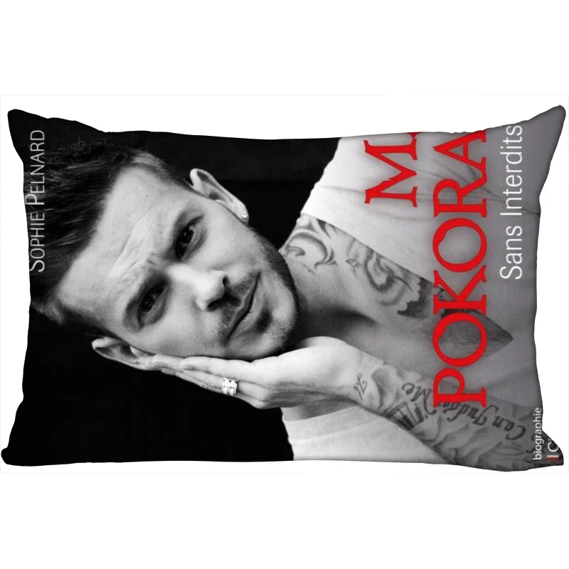 М Pokora Подушка Чехол 45x35 см (с одной стороны) прямоугольник на молнии чехол с