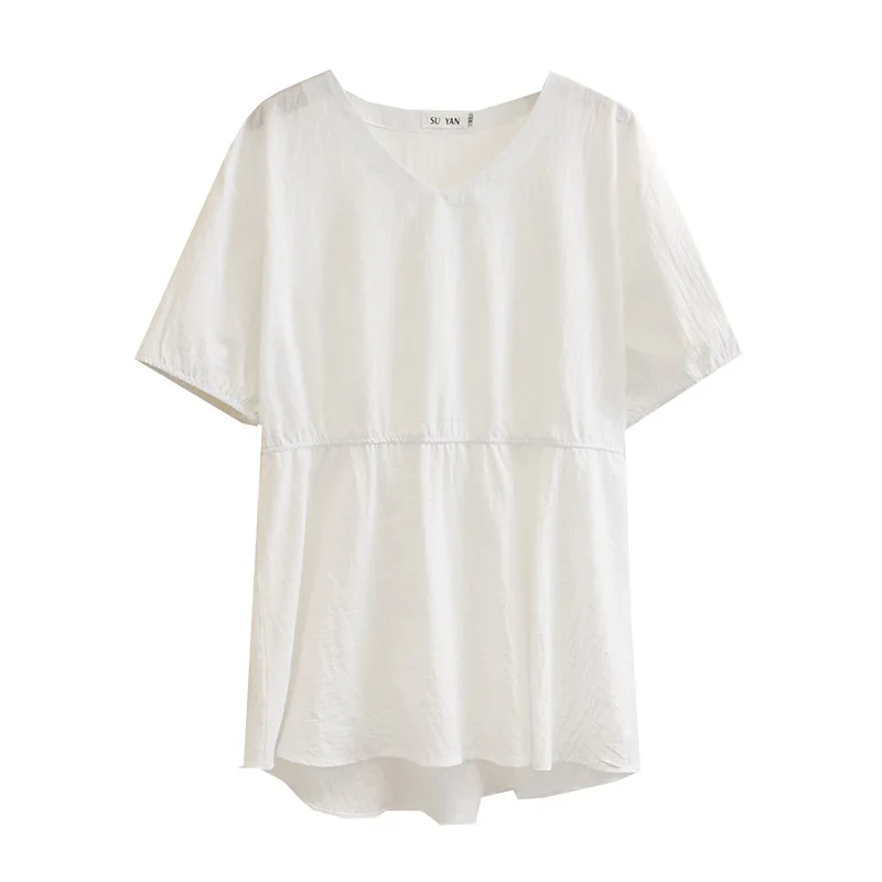 Женская летняя футболка женские футболки Женские однотонные Топы с коротким