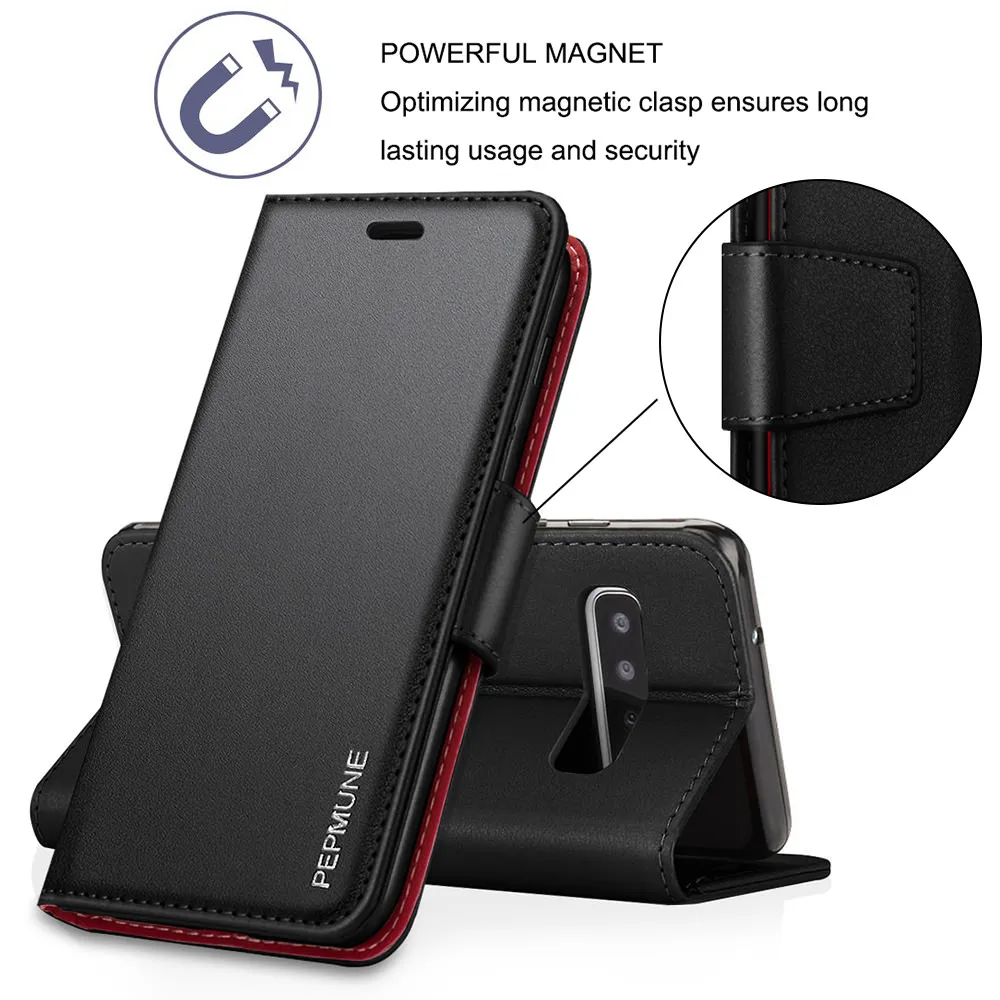 LLZ.COQUE Folio Премиум кожаный чехол для Samsung S10 Магнитный чехол-кошелек Galaxy S7 Edge S8 S9 Plus