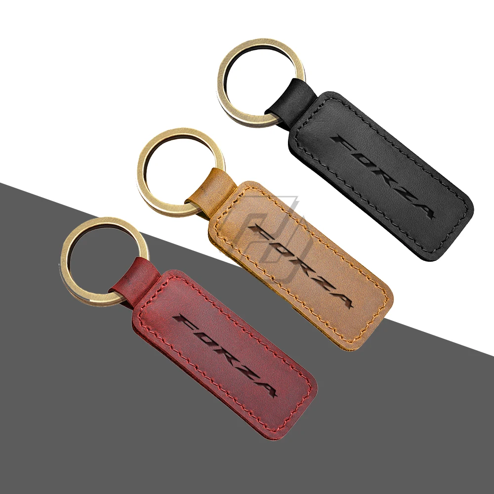 

Motorcycle Keychain Motocross Cowhide Key Ring Fits for Honda Forza 125 250 300 Scooter