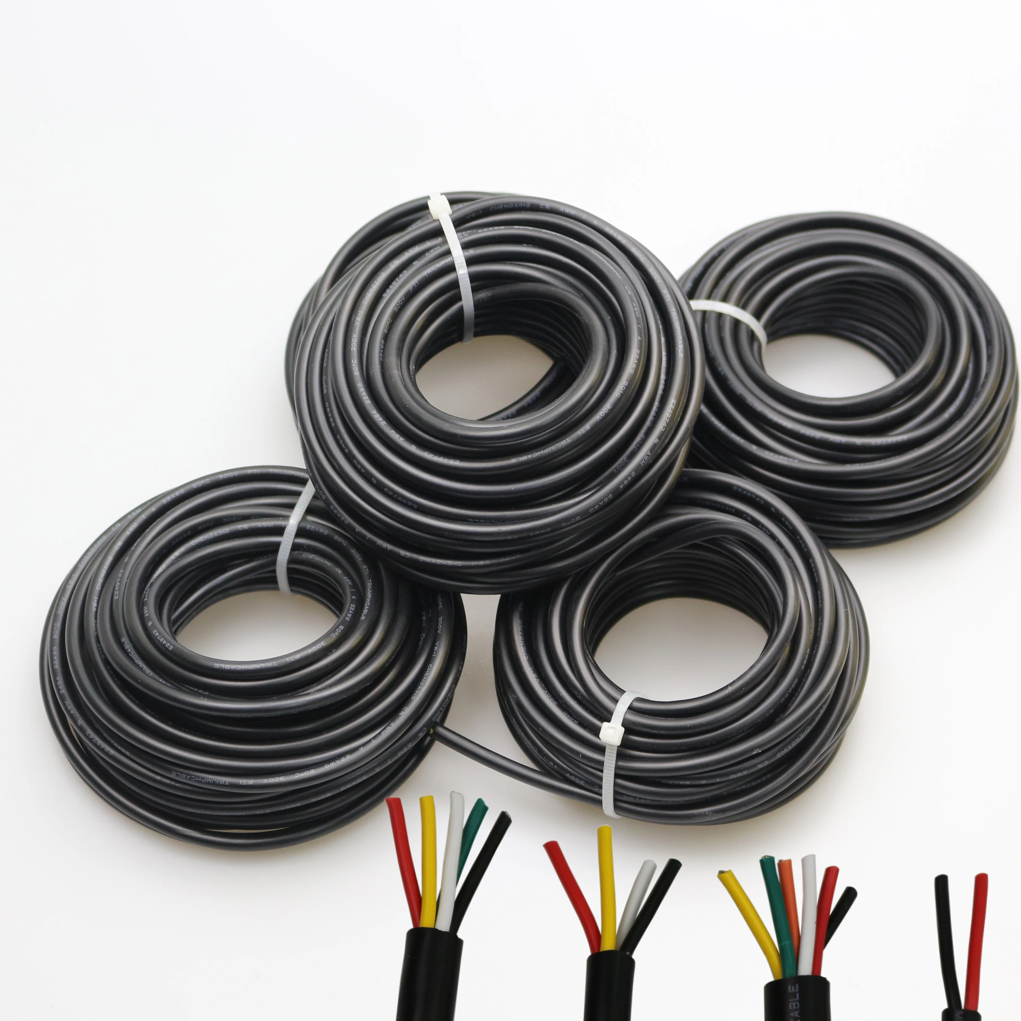 10 метров UL 2464 2C / 3C 4C 5C /6C 26AWG многожильный ПВХ кабель луженая медная проволока