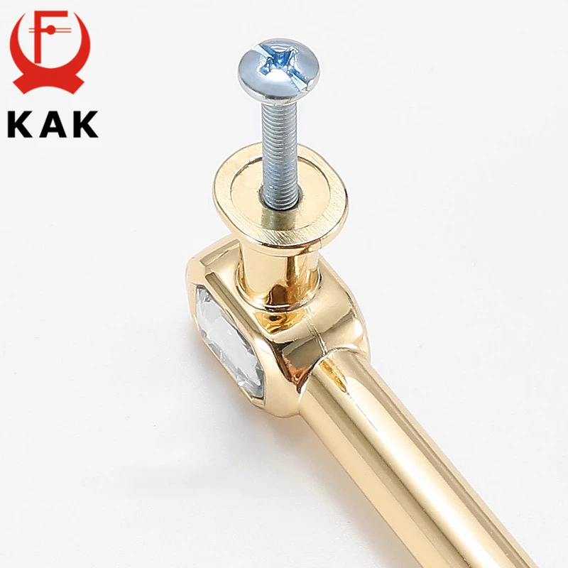 KAK золотые ручки со стразами в форме алмаза Хрустальные стеклянные выдвижной