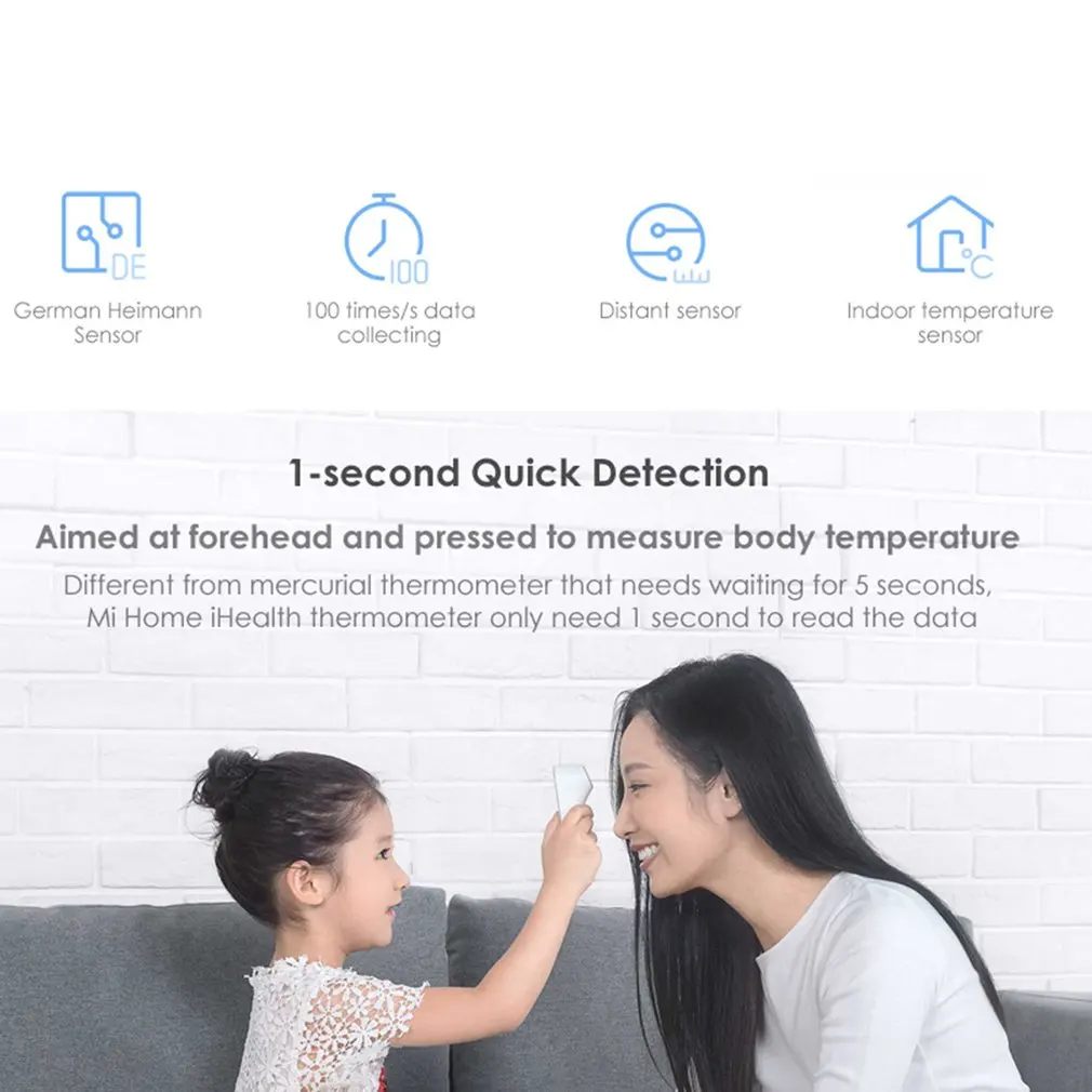 Xiaomi Mijia iHealth термометр светодиодный Бесконтактный цифровой инфракрасный термометр для тела лба для малышей, детей и взрослых пожилых людей