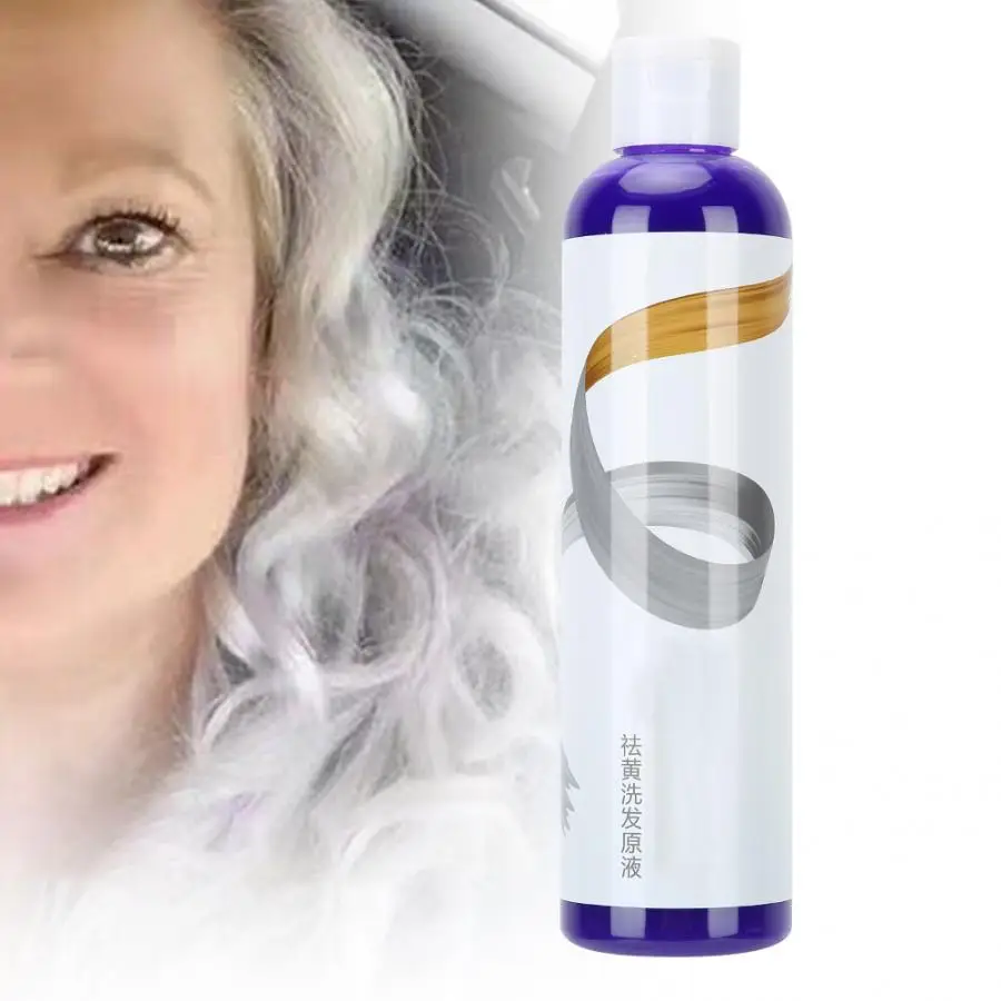 Шампунь 275 мл Краска для волос желтая льняная серая Серебристая краска шампунь с