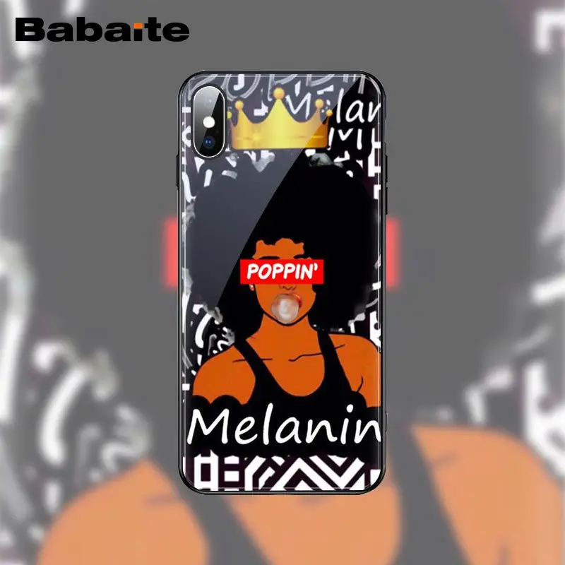 Черная оболочка Babaite Melanin Poppin Aba girl чехол для телефона чехлы из закаленного стекла
