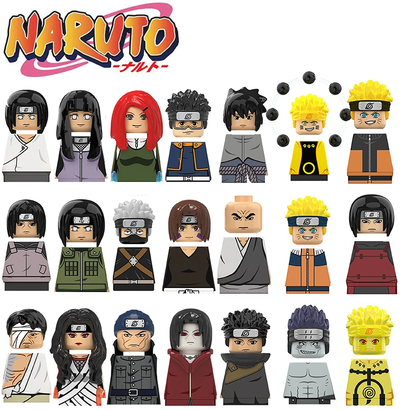 

KDL802 KDL806 KDL807 Naruto Bricks Building Blocks Anime Cartoon Action Figures Heads Assembly Toys for Boys Birthday Gifts