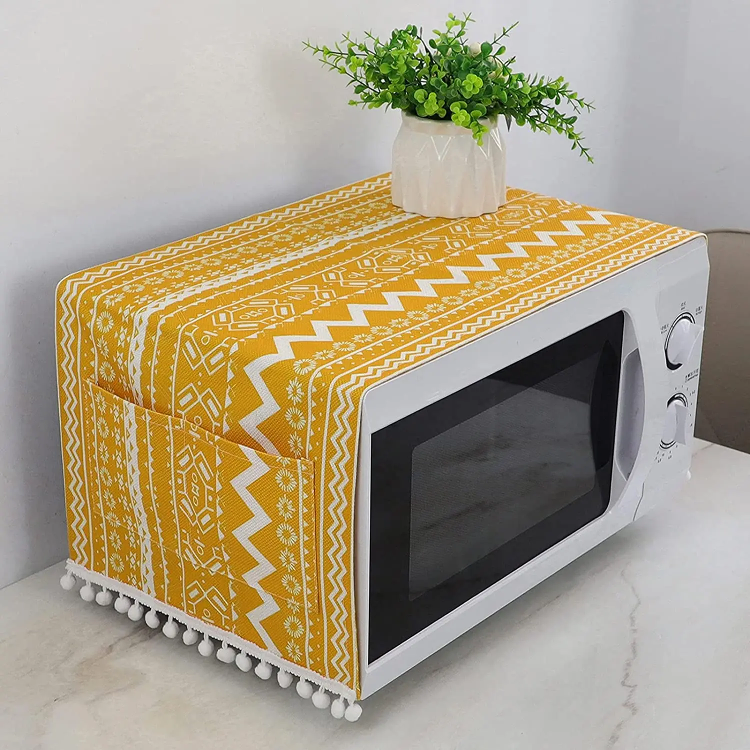 

Противоскользящий пылезащитный чехол для микроволновой печи тканевый чехол для микроволновой печи декоративный чехол для кухни с мешками ...