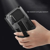 shockproof mecha armor case for samsung s20 s21 uitra m12 a12 a52 a32 a72 note 20 5g bracket back luxury cover free shipping