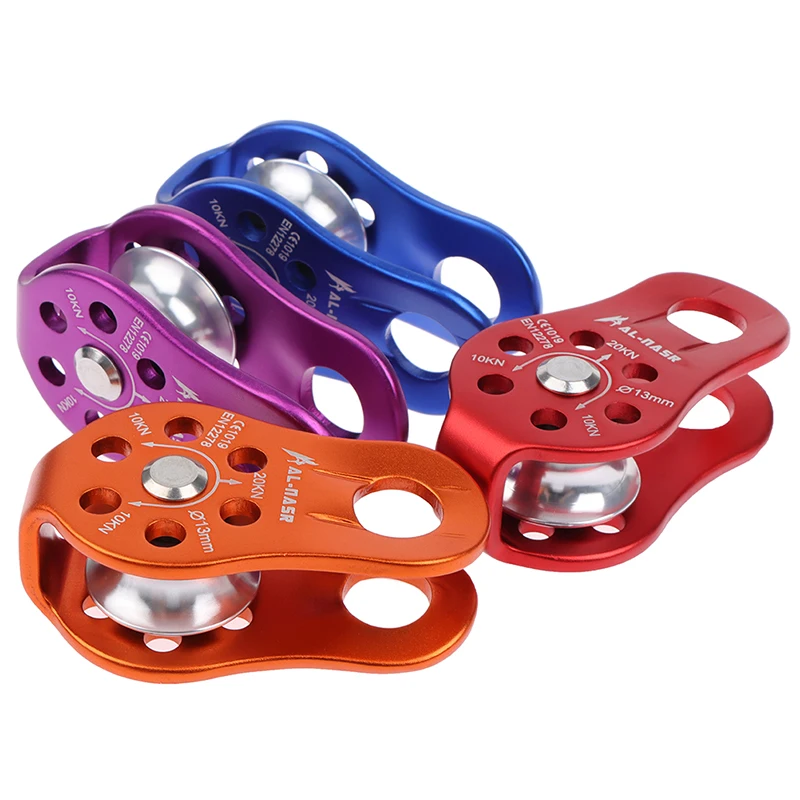 

Rock Climbing Pulley Fixed Sideplate Single Sheave Pulley Outdoor Survival Tool High Altitud Traverse Hauling Gear
