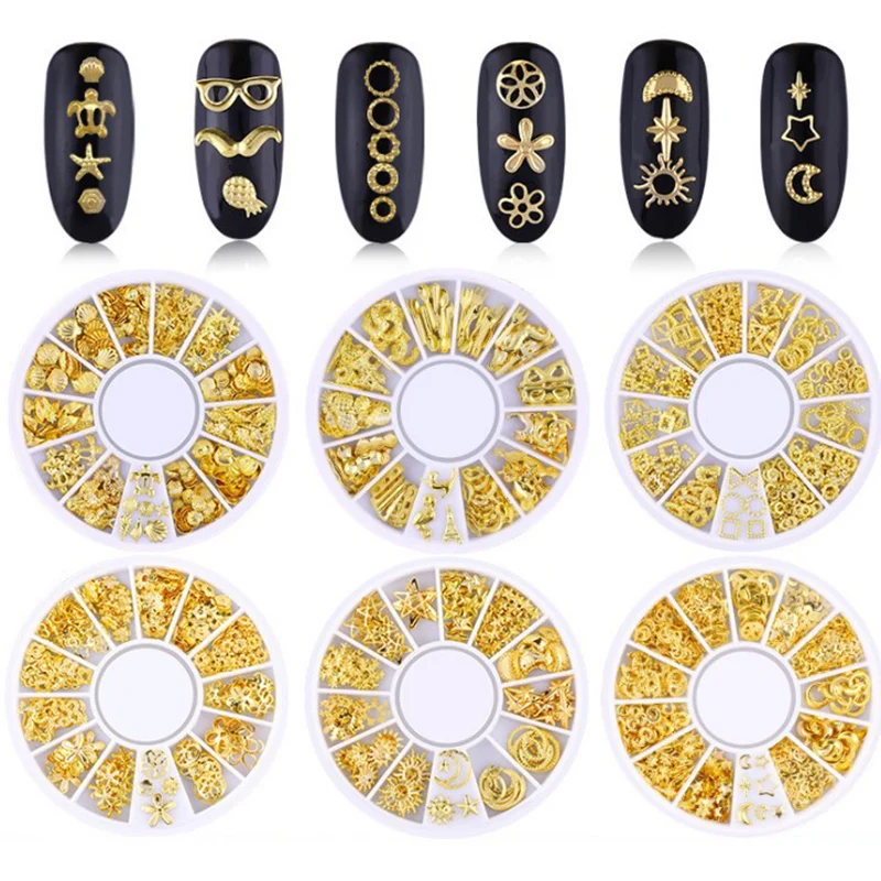 

17 типов в 1 коробке, заклепочные ногти, орнамент, смешанные кристаллы, бриллианты для ногтей, ногтевые стразы, многоразмерные драгоценные ка...