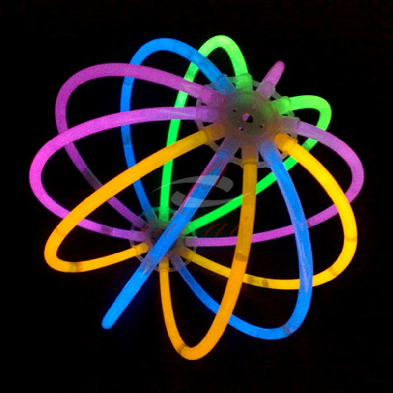 Barras de luz fluorescente Multicolor, collar luminoso de ne&oacute;n, pulseras para concierto, evento, suministros de decoraci&oacute;n festiva para fiesta-5