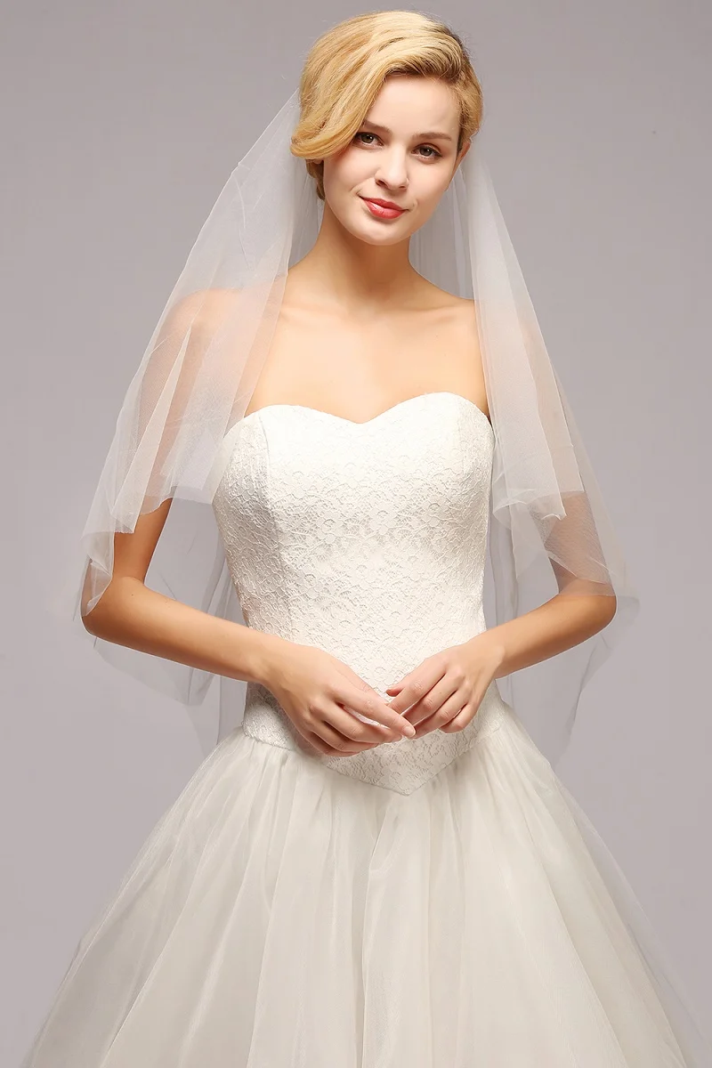 Свадебная вуаль цвета слоновой кости белая Соборная длина 3 м двухслойная