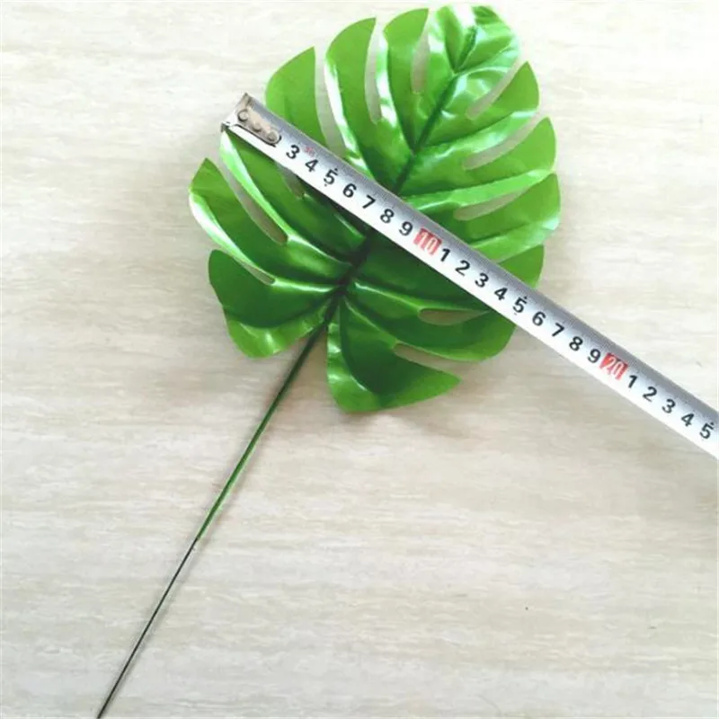 100P тканевое растение для зелени поддельные одиночные стебли черепаха лист 38 см/14