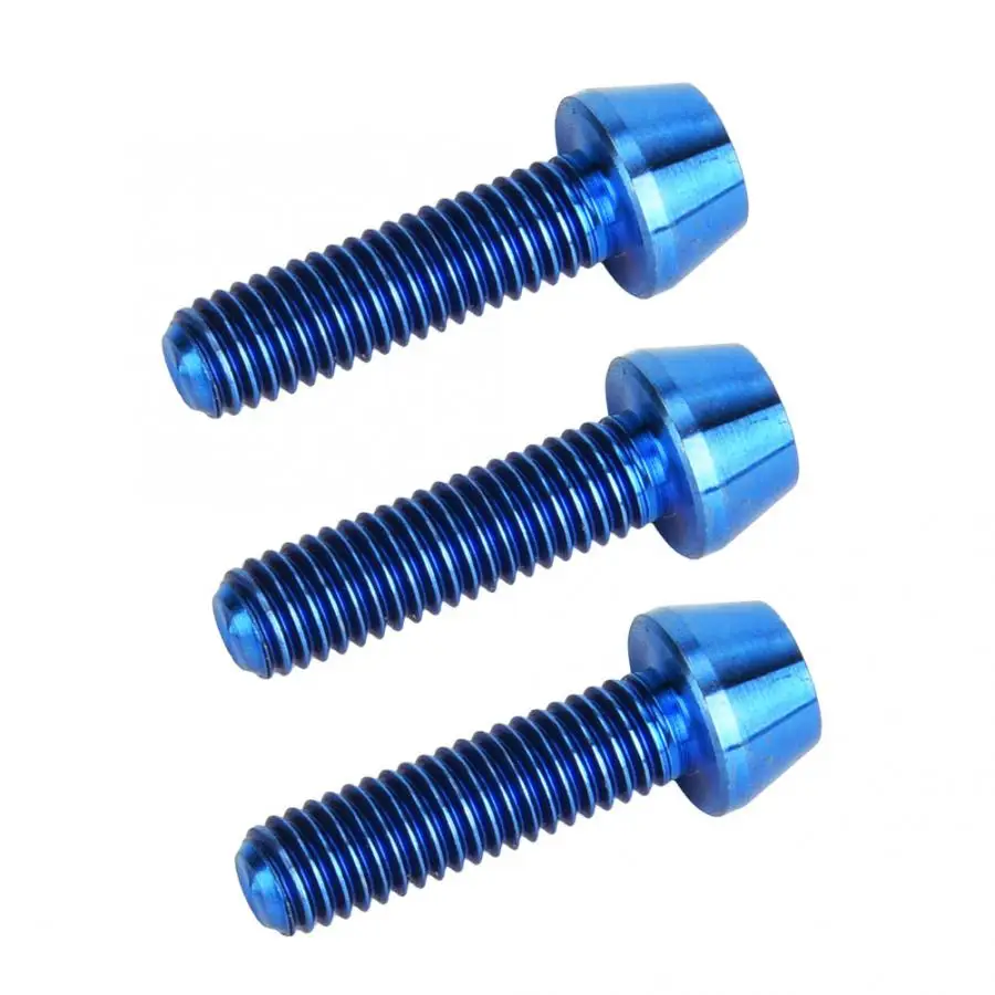 3 шт. винт для велосипеда болты M5x18mm винт для подъемного механизма горный титановый велосипедный стебель сплава конусные болты
