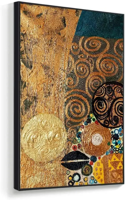 

Фотообои для гостиной, Золотая абстрактная картина маслом для украшения дома