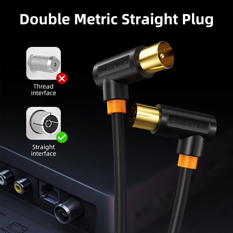 Кабельная антенна ТВ Кабель 90 градусов м/ф цифровой спутниковый кабель видео для