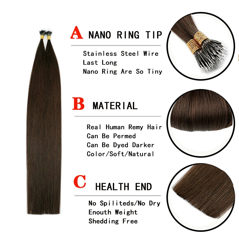 Leshine Remy волосы Предварительно Связанные с микро связью человеческие для