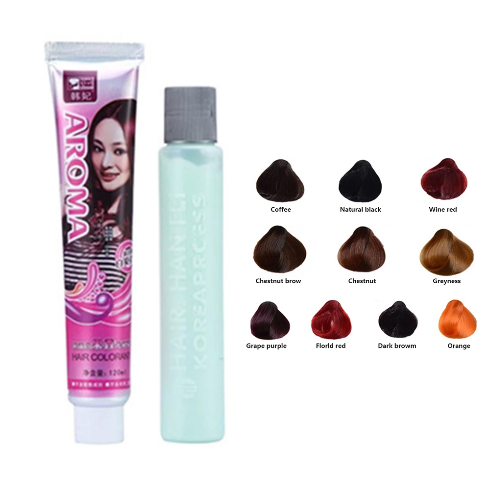 10 видов цветов полный богатый полуперманентный крем для волос Профессиональный