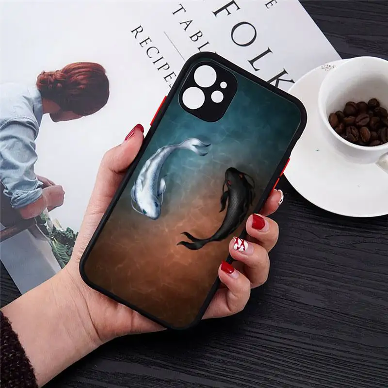 

fish lukey retro animal Phone Case matte transparent For iphone 7 8 11 12 plus mini x xs xr pro max luxury funda coque