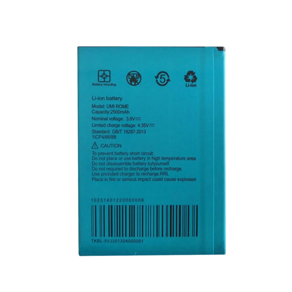 Новый 2500mAh UMI ROME новый 100% Аккумулятор для X Высокое качество запасные батареи