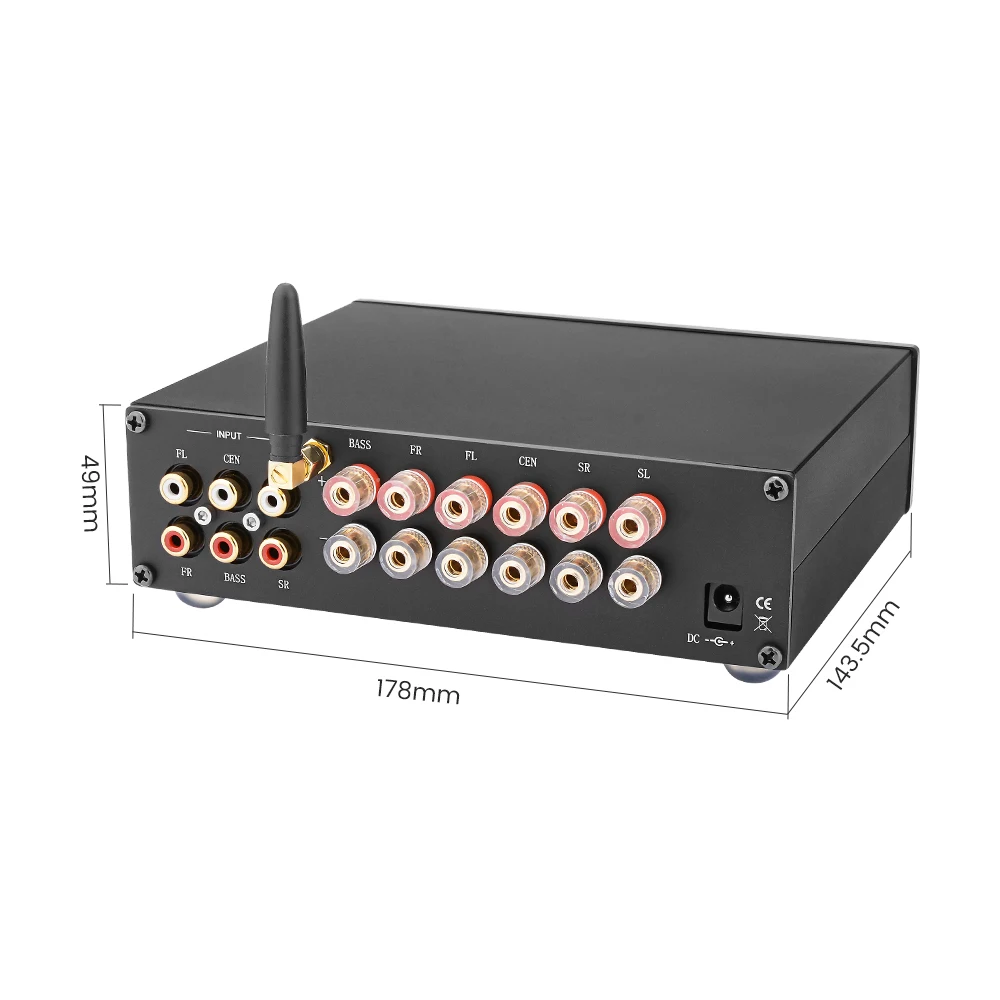 Усилитель мощности AIYIMA 5 0 Bluetooth TPA3116 1 усилителей усилитель сабвуфера Surround 100 Вт +