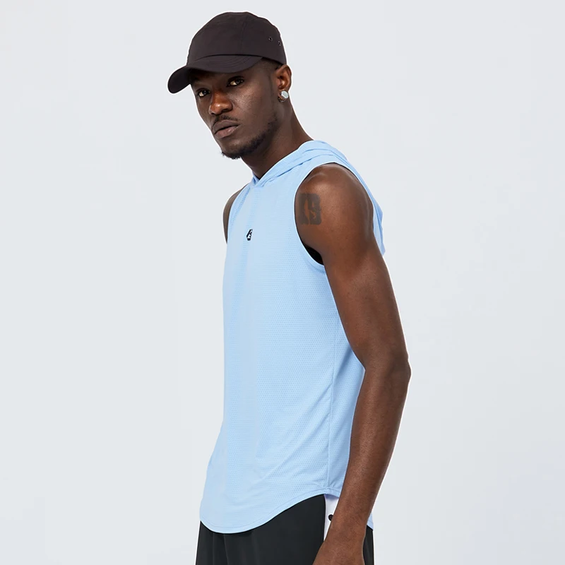 Jerseys Quick Dry T-shirt Male Sleeveless Hooded Athletics Basketball Vests Workout Clothes Running Training Suit