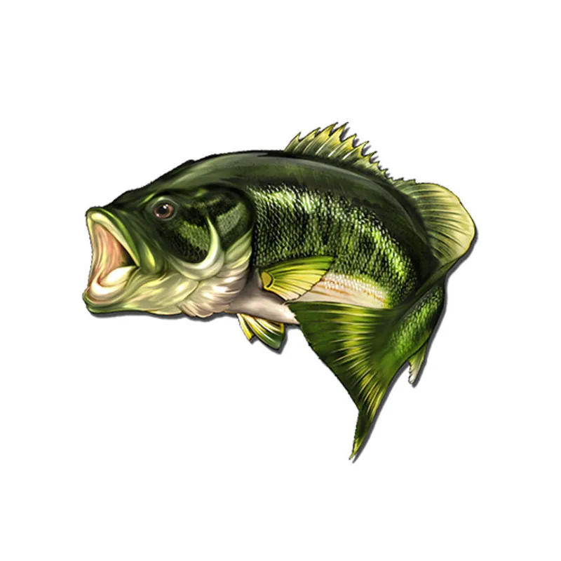 Fishing Bass Sticker Custom Personality Animal Fish PVC Car Styling Decal Lure Tackle Accessories Stickers | Спорт и развлечения