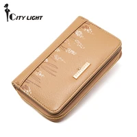 prettyzys medium wallet printing high capacity coin purse zipper hasp card holder fashion wallets for women portfel damski