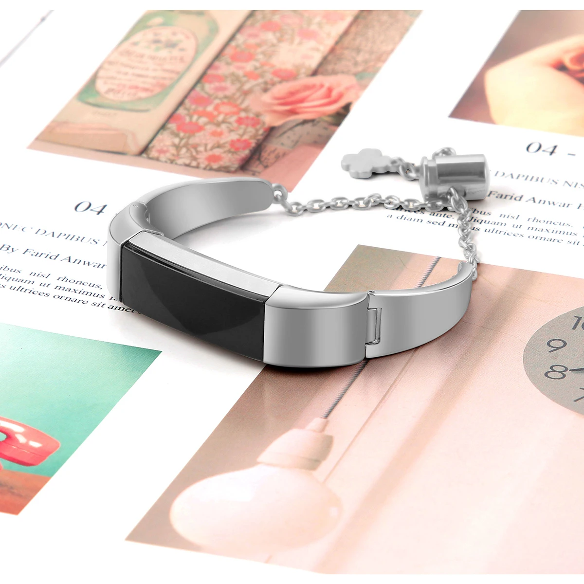 Ремешок Для Fitbit Alta/Alta HR Браслет из нержавеющей стали металлический ремешок с подвеской-карабин