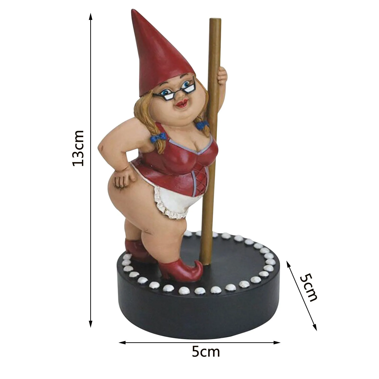 

1pc Striptease Garden Gnome Statue Lawn Resin Decorations Courtyard Balcony Decoration Outdoor Home Decoration Resin Crafts#W