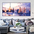 Набор для рисования по номерам на холсте лодка, 60x120 см