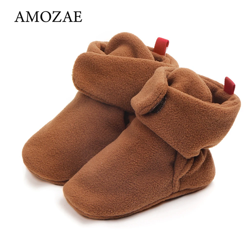 

Newborn Baby Socks Shoes Boy Girl Star Toddler First Walkers Booties Cotton Comfort Soft Anti-slip Warm Infant Crib Shoes