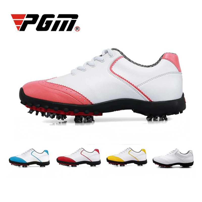 Pgm Golf Shoes Women Waterproof Golf Sports Activities Nail Shoes Ladies Brogue Style
